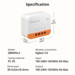 Interruptor Sonoff Zbminil2 Mini Zigbee Sin Neutro