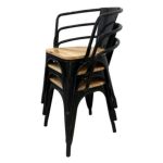 Silla/Butaca Tolix Asiento De Madera