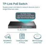 Switch Tp-link Sl1218p 16pt 10/100 Poe+ 1sfp