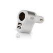 Cargador Auto U2 Wesdar Dual Usb/cigarette Whi/sil