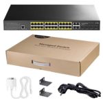 Switch Cudy Gigabit Poe+ 24p + 2 Sfp 300w