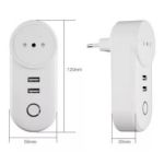 Enchufe 3 En Linea Con 2 Usb Zigbee Tuya 2200w