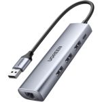 Ugreen Hub Usb A Ethernet+ 3 Usb Gray