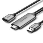 Ugreen Cable Usb/Hdmi + USB hembra 1.5m Gray
