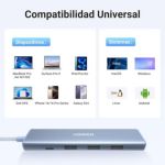 Hub Ugreen Usbc Hdmi 4k 5 En 1 Blue